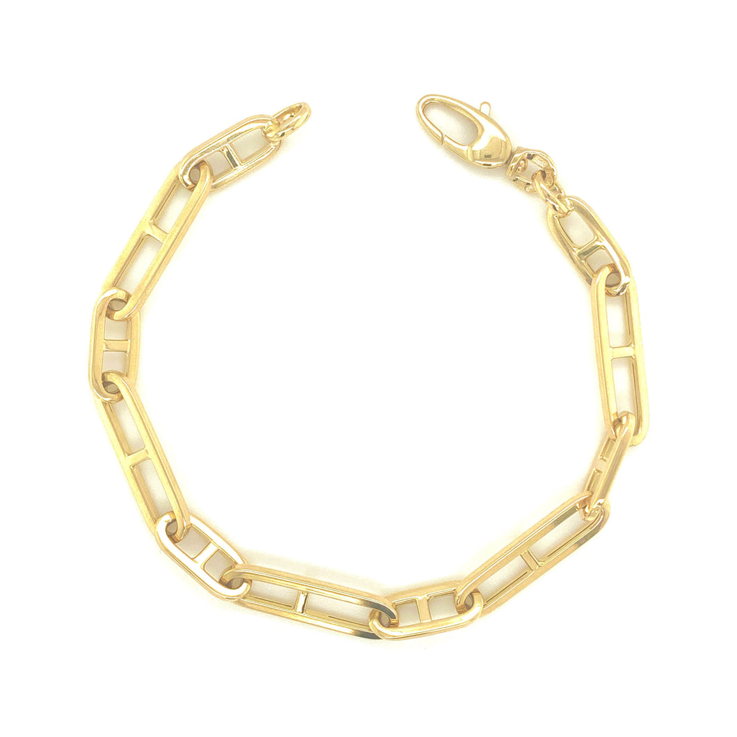 14k Gold Mariner Link Bracelet