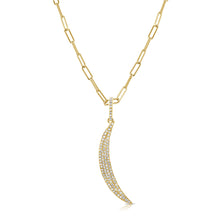 Load image into Gallery viewer, 14k Gold &amp; Diamond Moon Charm