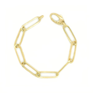 14k Gold Paperclip Link Bracelet