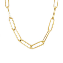 Load image into Gallery viewer, 14k Gold Paperclip Link Necklace - XX-Large