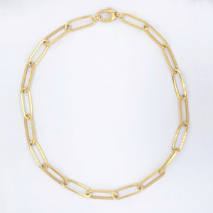 14k Gold Paperclip Link Necklace - XX-Large