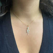 Load image into Gallery viewer, 14k Gold &amp; Diamond Snake Charm