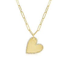 Load image into Gallery viewer, 14k Gold &amp; Diamond Heart Charm