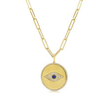 Load image into Gallery viewer, 14k Gold &amp; Diamond Evil Eye Charm