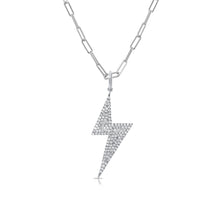 Load image into Gallery viewer, 14k Gold &amp; Diamond Lightning Bolt Charm