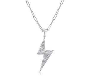 14k Gold & Diamond Lightning Bolt Charm