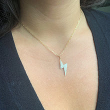 Load image into Gallery viewer, 14k Gold &amp; Diamond Lightning Bolt Charm