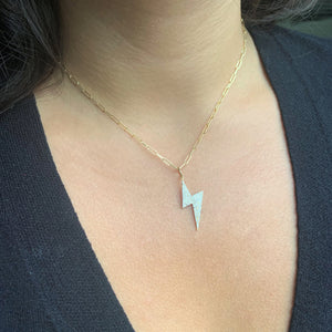 14k Gold & Diamond Lightning Bolt Charm