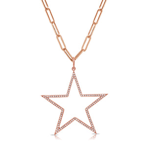 14k Gold & Diamond Star Charm