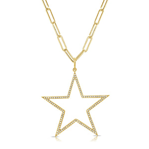 14k Gold & Diamond Star Charm