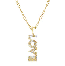 Load image into Gallery viewer, 14k Gold &amp; Diamond Love Charm