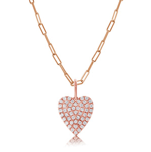 14k Gold & Diamond Heart Charm