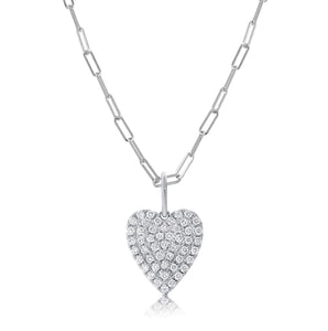 14k Gold & Diamond Heart Charm