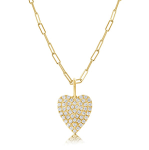 14k Gold & Diamond Heart Charm