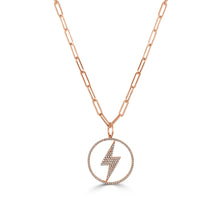 Load image into Gallery viewer, 14k Gold &amp; Diamond Lightning Bolt Charm