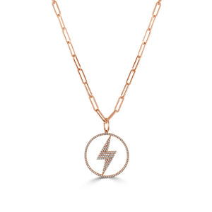 14k Gold & Diamond Lightning Bolt Charm