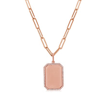 Load image into Gallery viewer, 14k Gold &amp; Diamond Dog Tag Charm