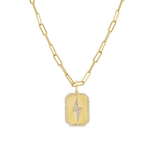 Load image into Gallery viewer, 14k Gold &amp; Diamond Lightning Bolt Charm