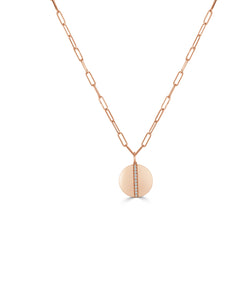 14k Gold & Diamond Circle Charm
