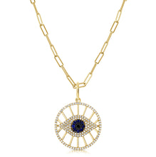 Load image into Gallery viewer, 14k Gold &amp; Diamond Evil Eye Charm