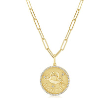 Load image into Gallery viewer, 14k Gold &amp; Diamond Zodiac Charm - Cancer