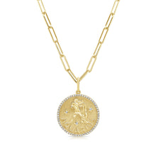 Load image into Gallery viewer, 14k Gold &amp; Diamond Zodiac Charm - Aquarius