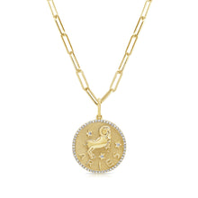 Load image into Gallery viewer, 14k Gold &amp; Diamond Zodiac Charm - Aries