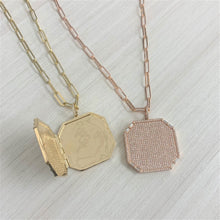 Load image into Gallery viewer, 14k Gold &amp; Diamond Locket Charm