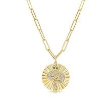 Load image into Gallery viewer, 14k Gold &amp; Diamond Snake Charm