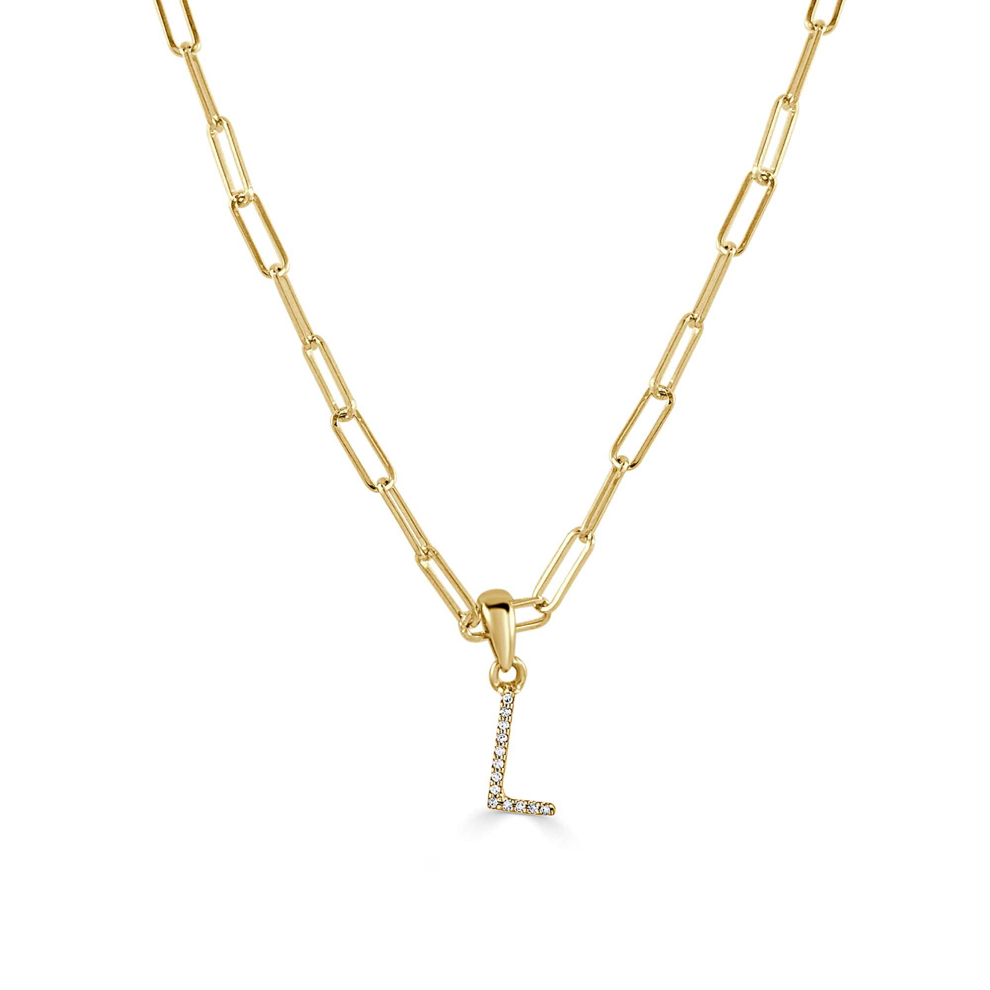 Paperclip Chain Necklace In 14K Solid Yellow Gold, 16 18 20 24 Len –  Marina M Jewelry