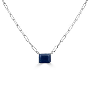 14k Gold & Sapphire Link Necklace