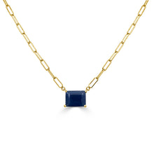 Load image into Gallery viewer, 14k Gold &amp; Sapphire Link Necklace