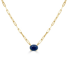 Load image into Gallery viewer, 14k Gold &amp; Sapphire Link Necklace
