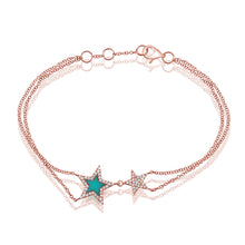 Load image into Gallery viewer, 14k Gold &amp; Diamond Star Bracelet