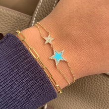 Load image into Gallery viewer, 14k Gold &amp; Diamond Star Bracelet