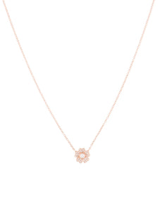 14k Gold & Diamond Flower Necklace