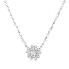 Load image into Gallery viewer, 14k Gold &amp; Diamond Flower Necklace