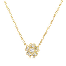 Load image into Gallery viewer, 14k Gold &amp; Diamond Flower Necklace