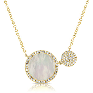 14k Gold Pearl & Diamond Necklace