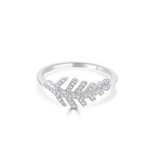 Load image into Gallery viewer, 14k Gold &amp; Diamond Leaf Ring