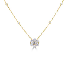 Load image into Gallery viewer, 14k Gold &amp; Diamond Flower Necklace