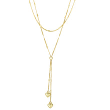 Load image into Gallery viewer, 14k Gold Puff Heart Dangle Necklace