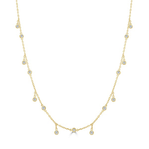 14k Gold & Diamond Necklace - 36"