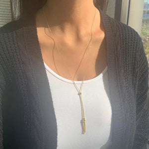 14k Gold Tassel Necklace