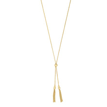 Load image into Gallery viewer, 14k Gold Tassel Necklace