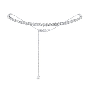 14K Gold & Diamond Graduate Adjustable Choker Necklace