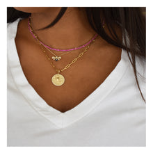 Load image into Gallery viewer, 14k Gold &amp; Ruby Tennis Necklace