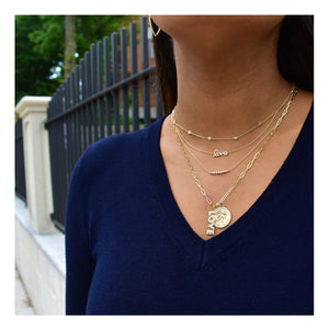 14k Gold & Diamond Love Charm