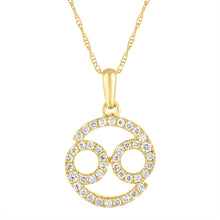 Load image into Gallery viewer, 14k Gold &amp; Diamond Zodiac Necklace