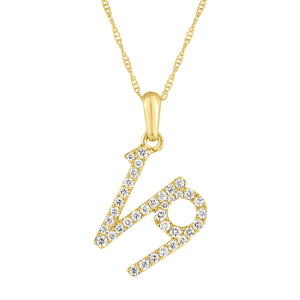 14k Gold & Diamond Zodiac Necklace